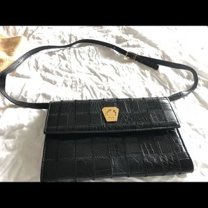 Crocodile clutch/crossbody bag